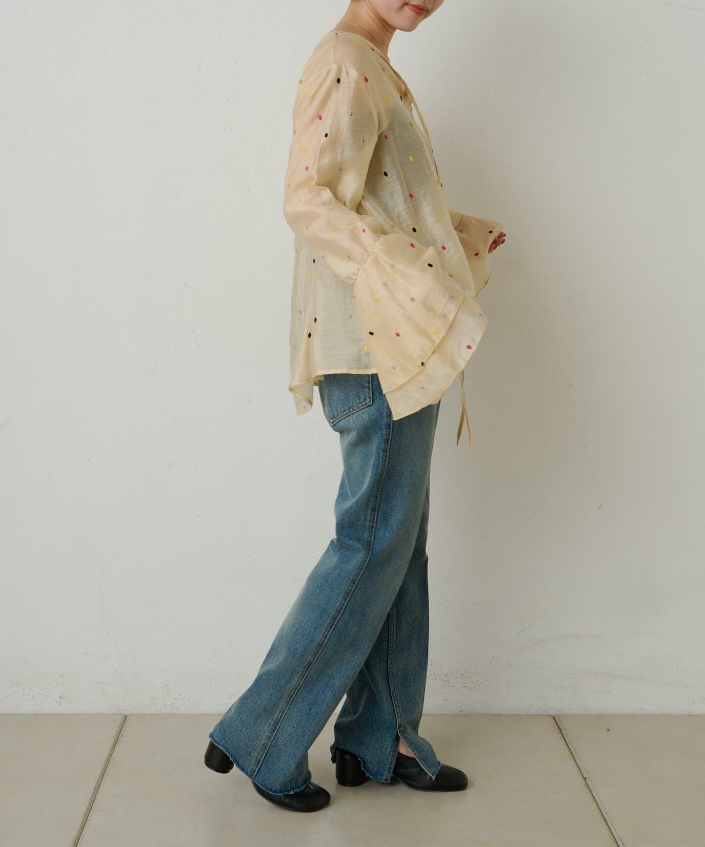 多色波點襯衫