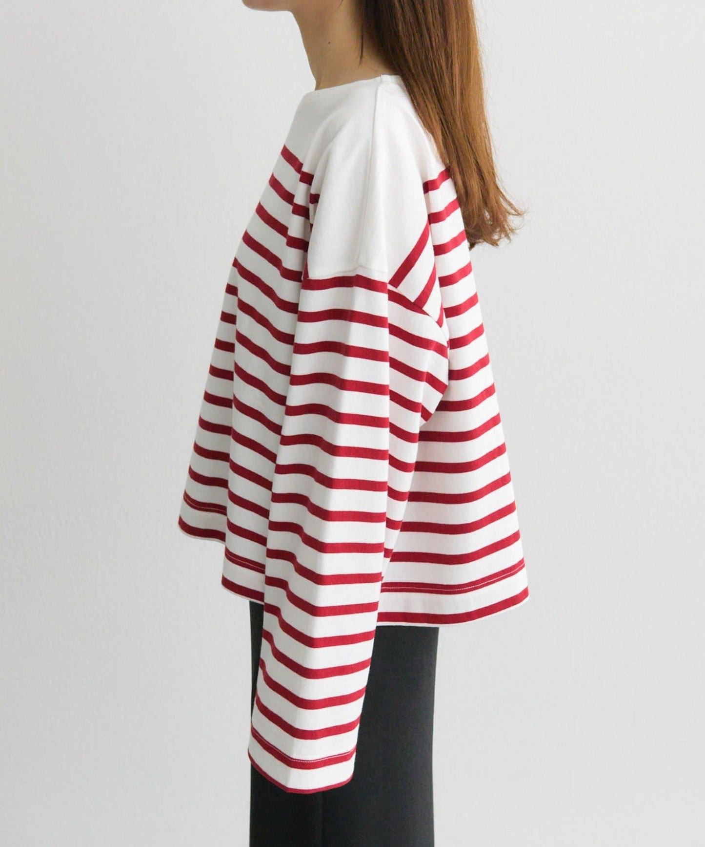 【@kokiminita聯名】拼接條紋寬袖T恤