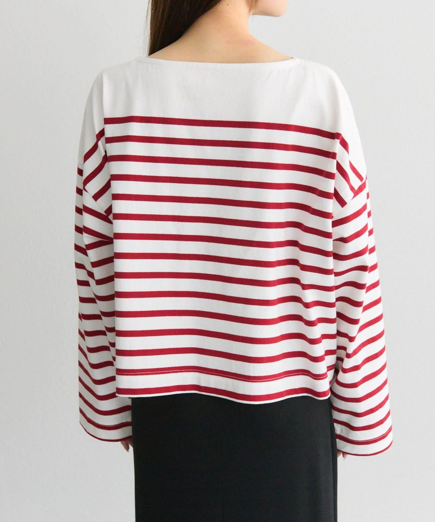 【@kokiminita聯名】拼接條紋寬袖T恤