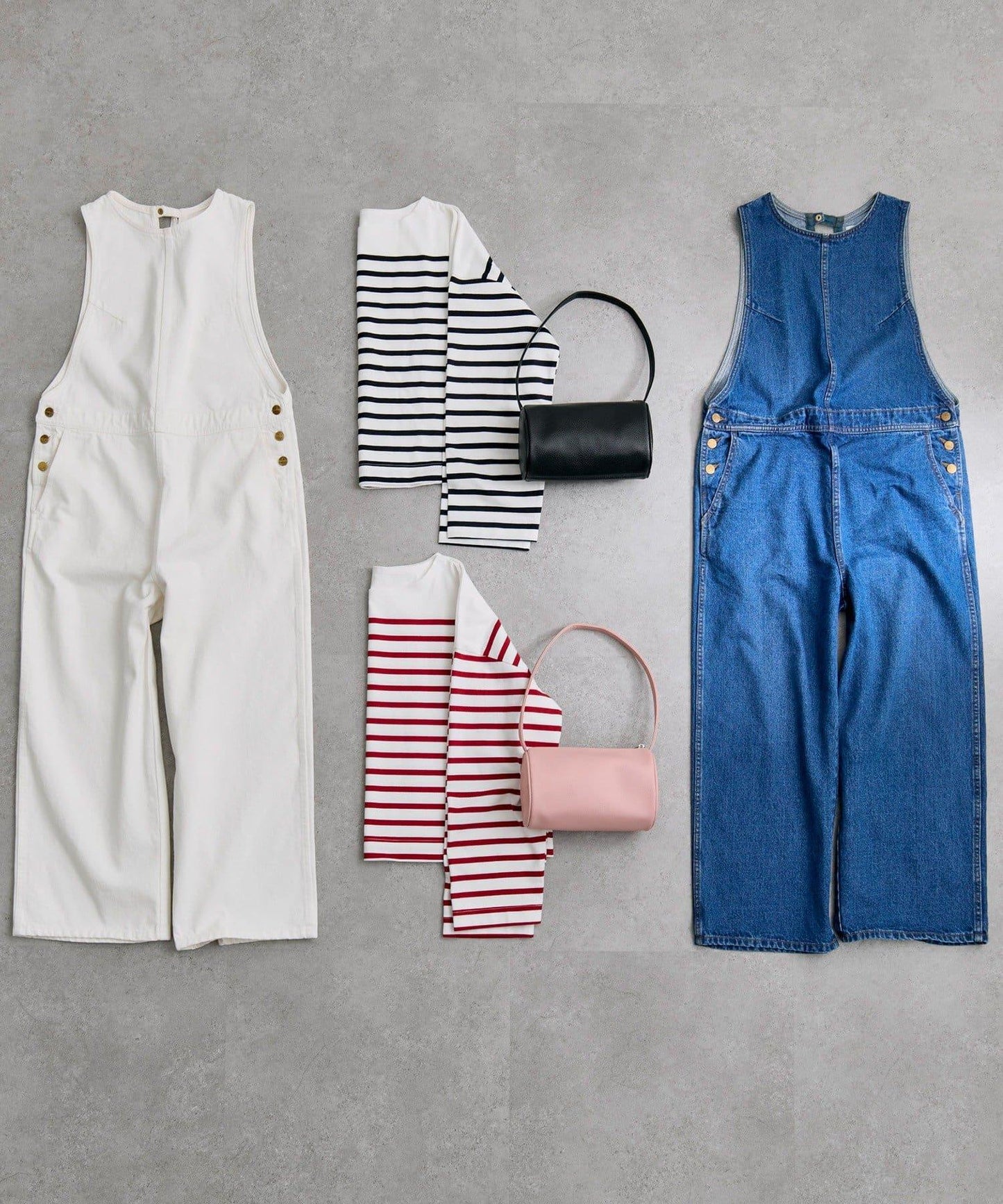 【@kokiminita聯名】拼接條紋寬袖T恤