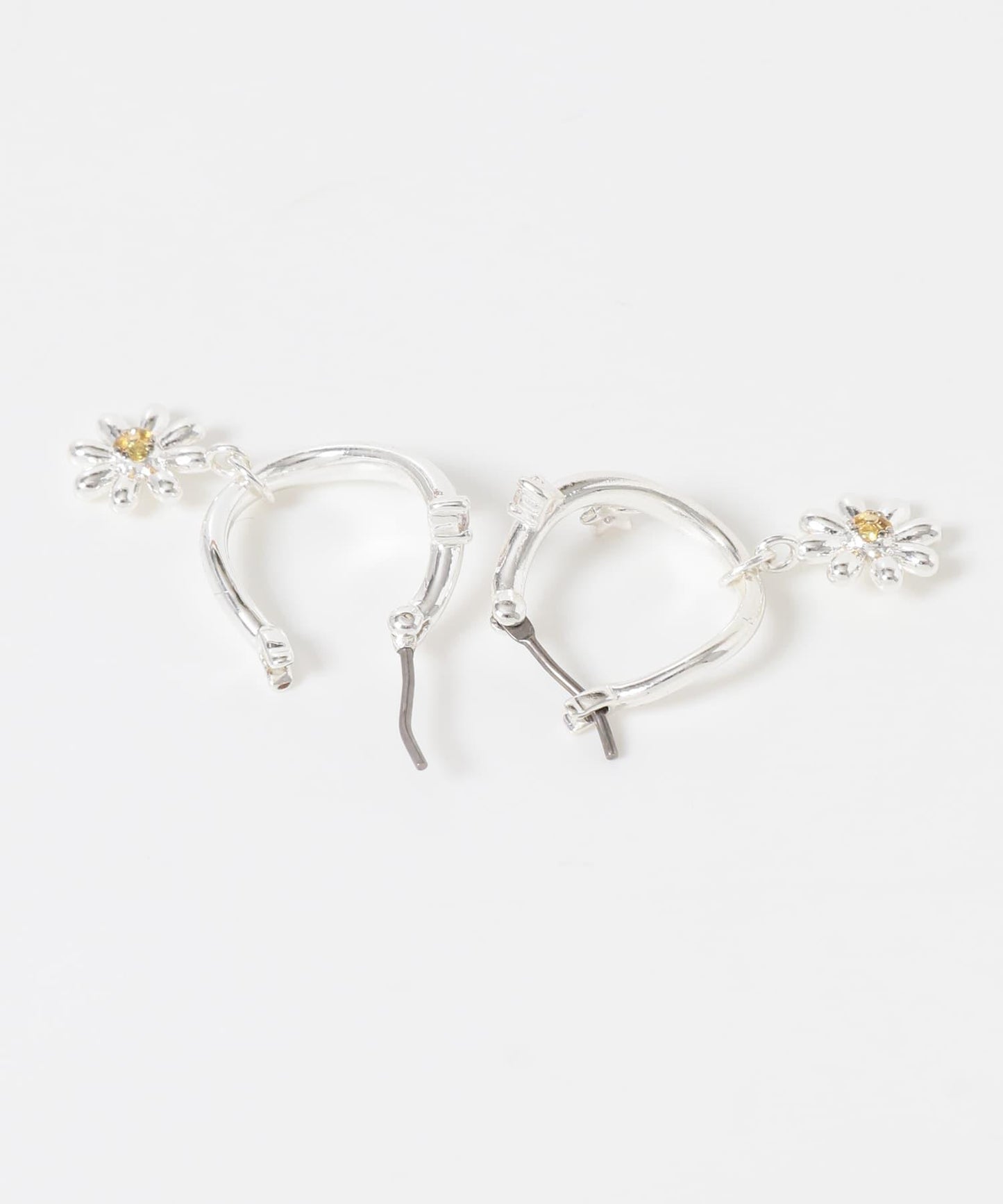 花朵吊墜設計圓環耳環