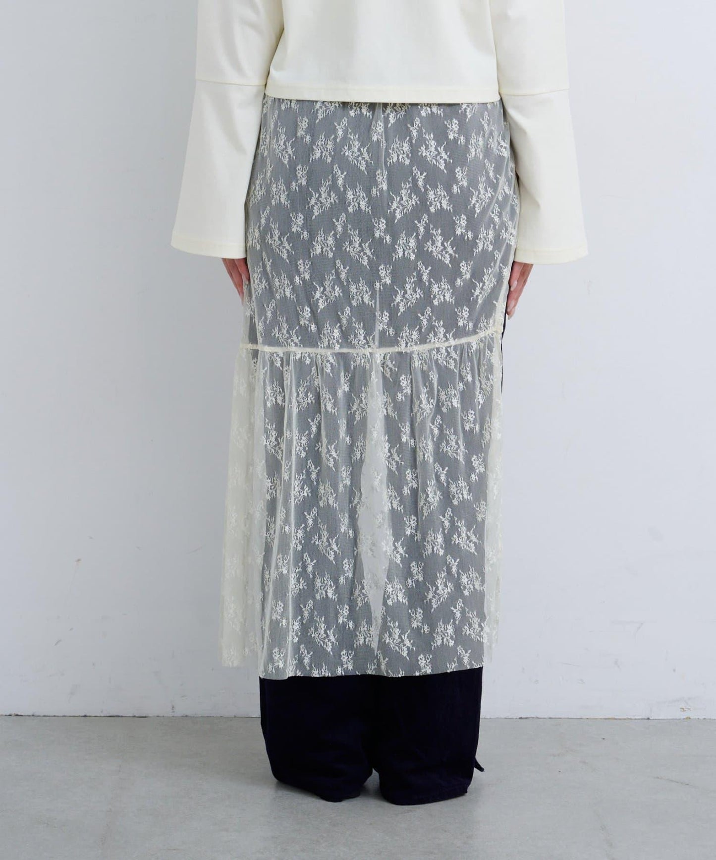 【Kastane】B 蕾絲裹身半身裙