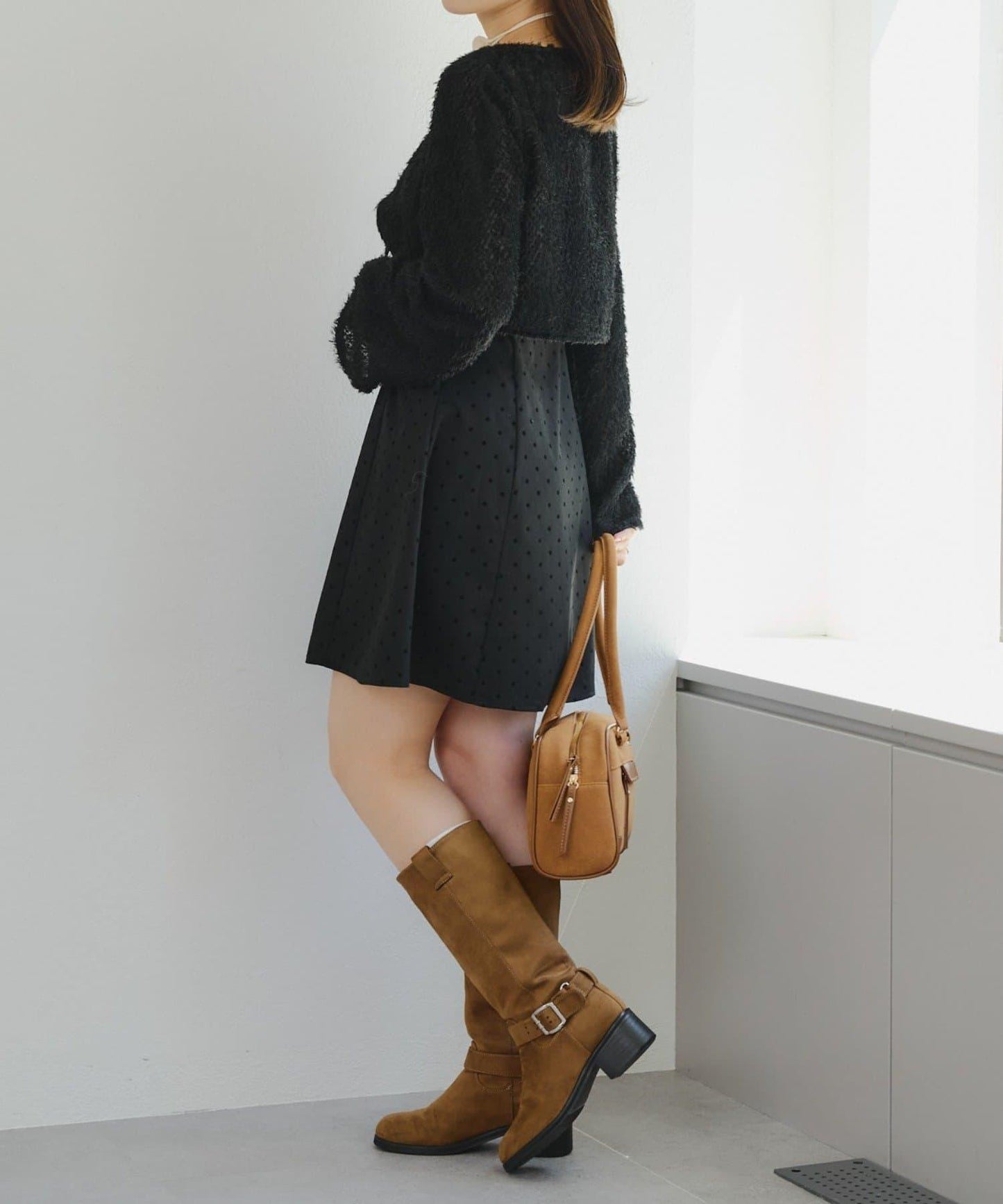 參戰服裝難民必看♪【RMAF】毛絨開衫×迷你連衣裙套裝