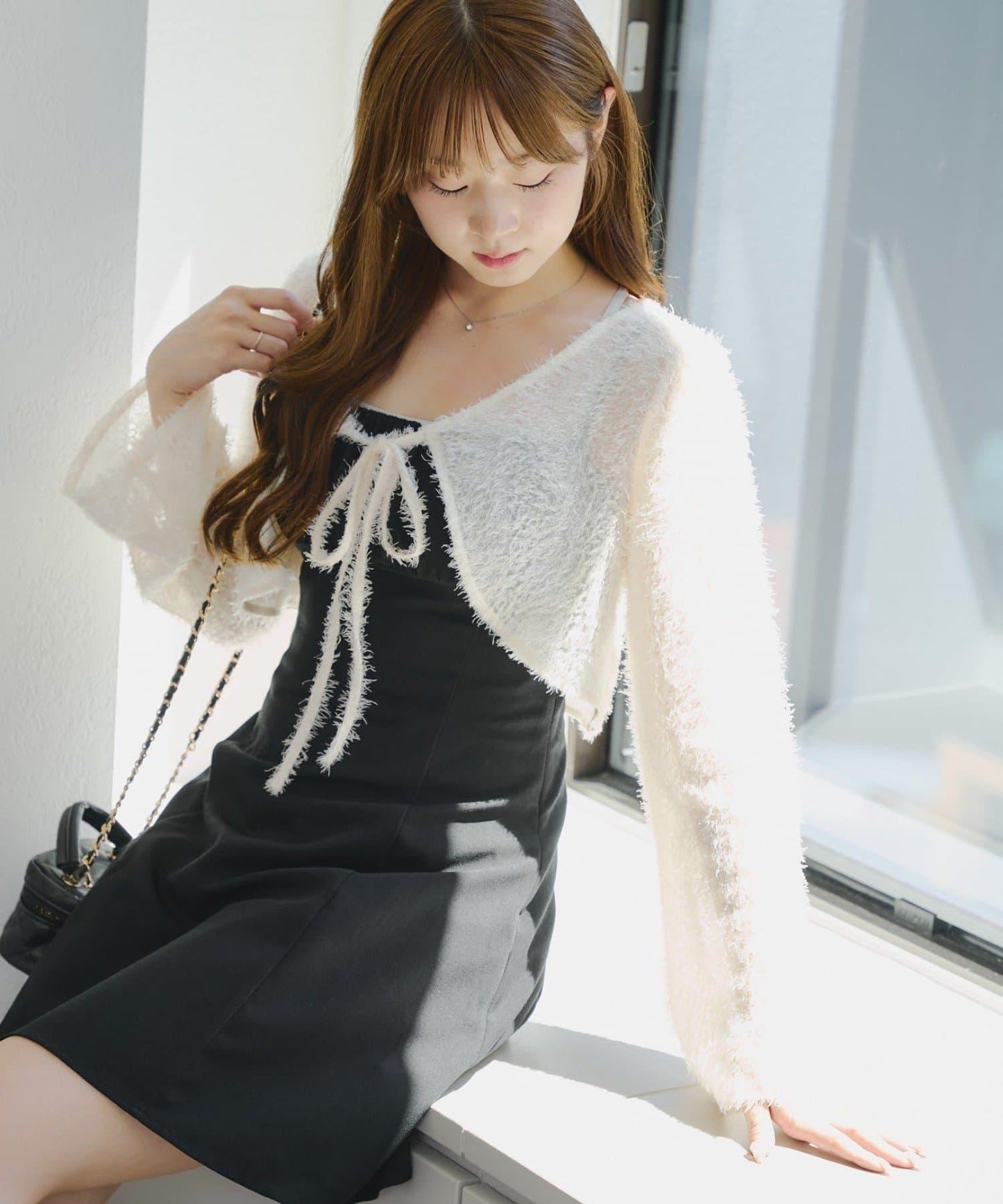 參戰服裝難民必看♪【RMAF】毛絨開衫×迷你連衣裙套裝