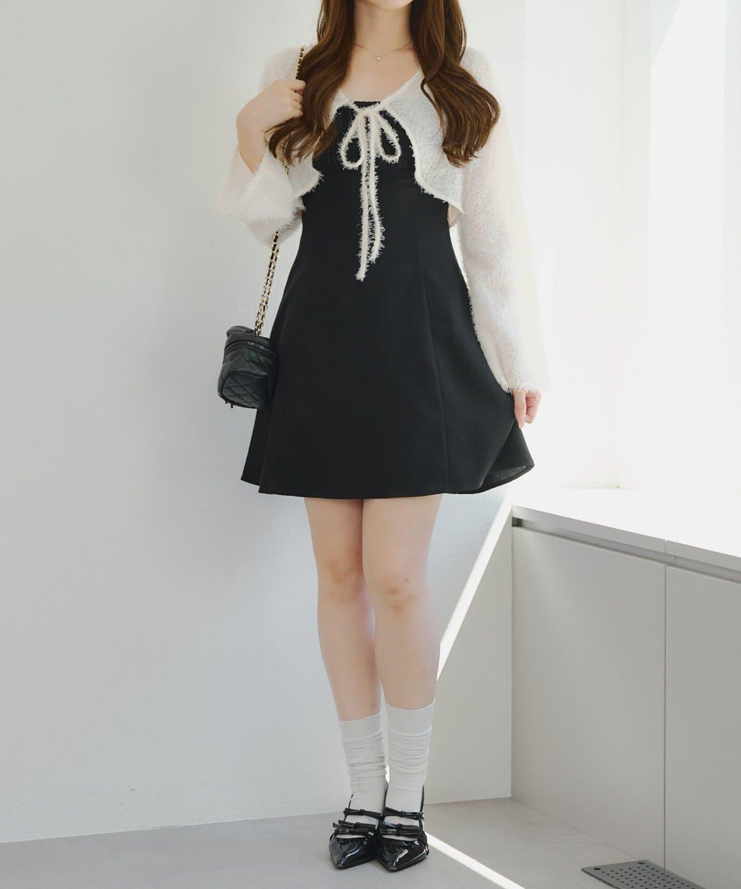 參戰服裝難民必看♪【RMAF】毛絨開衫×迷你連衣裙套裝