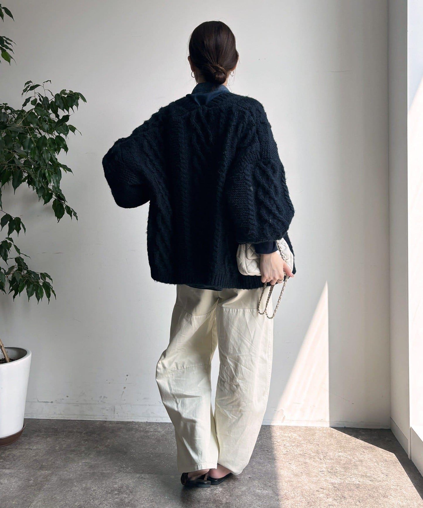 成衣染色拼接長褲