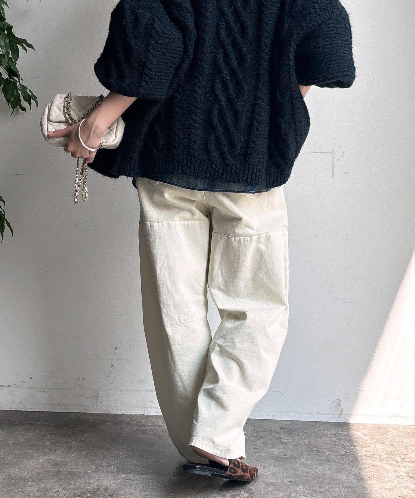 成衣染色拼接長褲