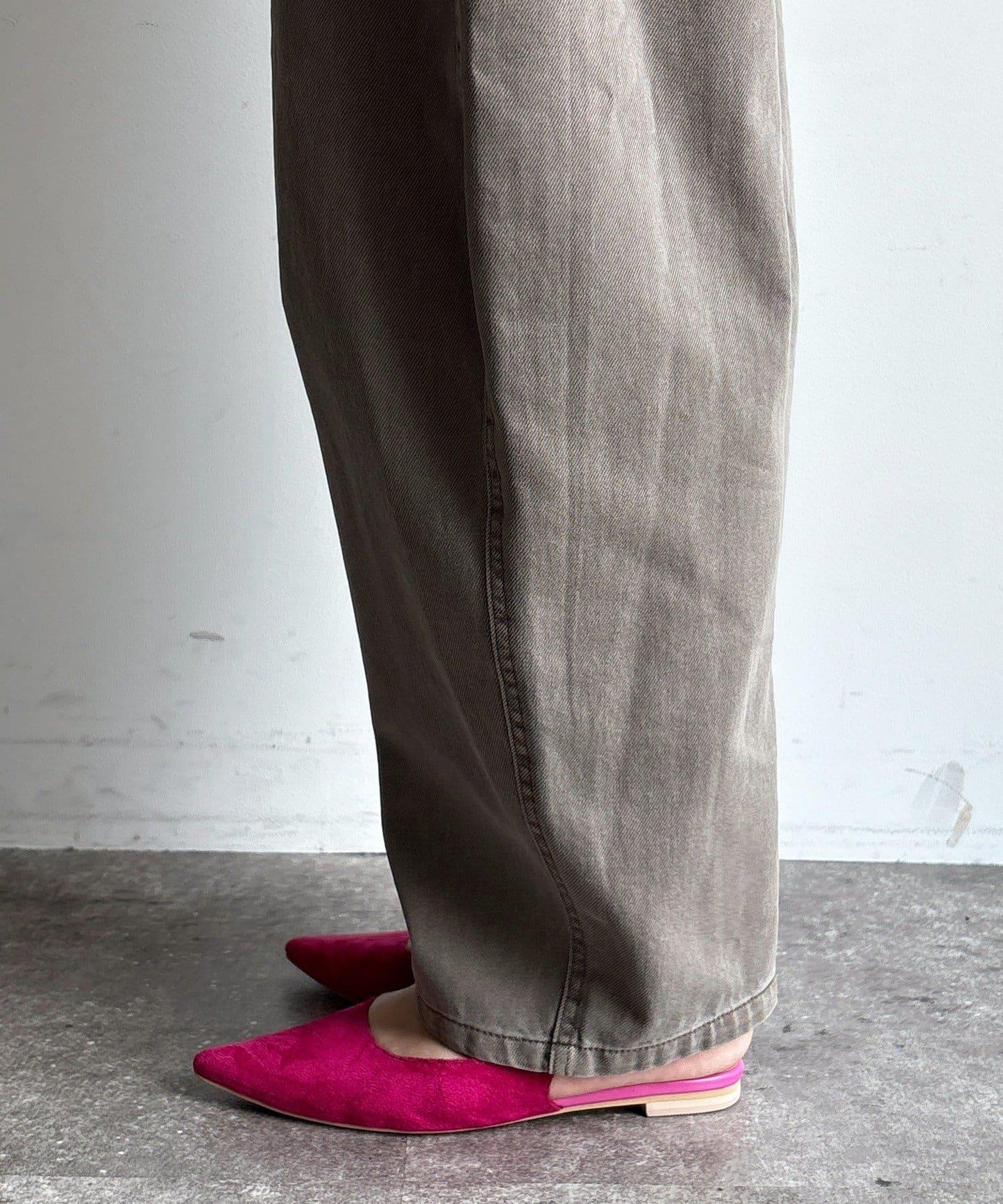 成衣染色拼接長褲