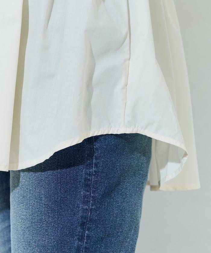 ニット ドッキング ペプラム プルオーバー【限定展開】