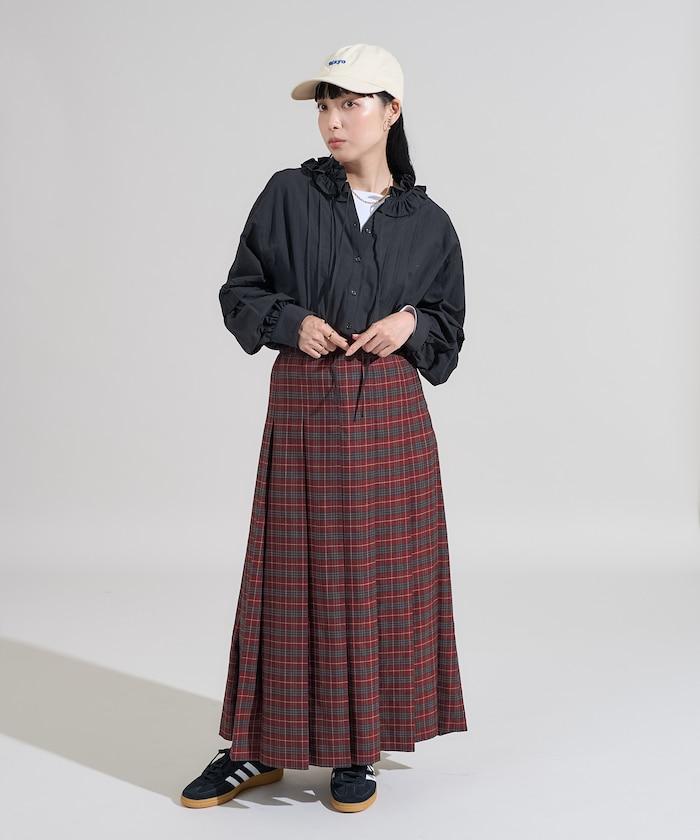 格紋百褶裙