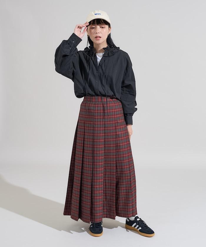 格紋百褶裙