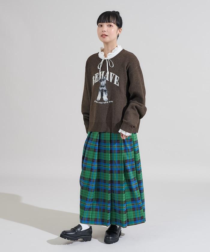 格紋百褶裙