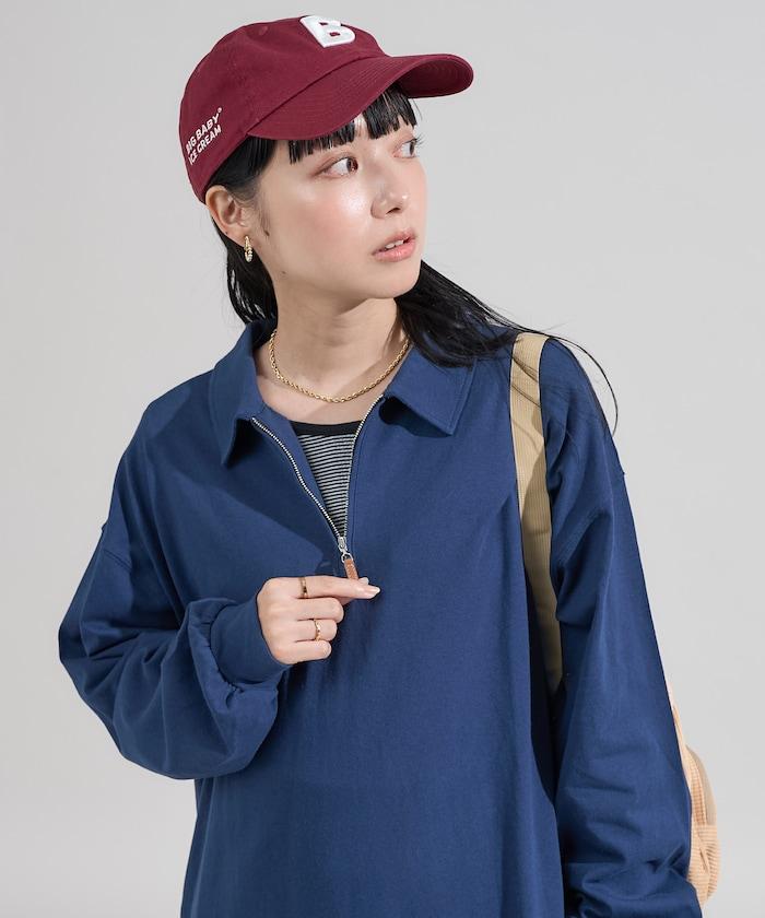 拼色翻領POLO連衣裙
