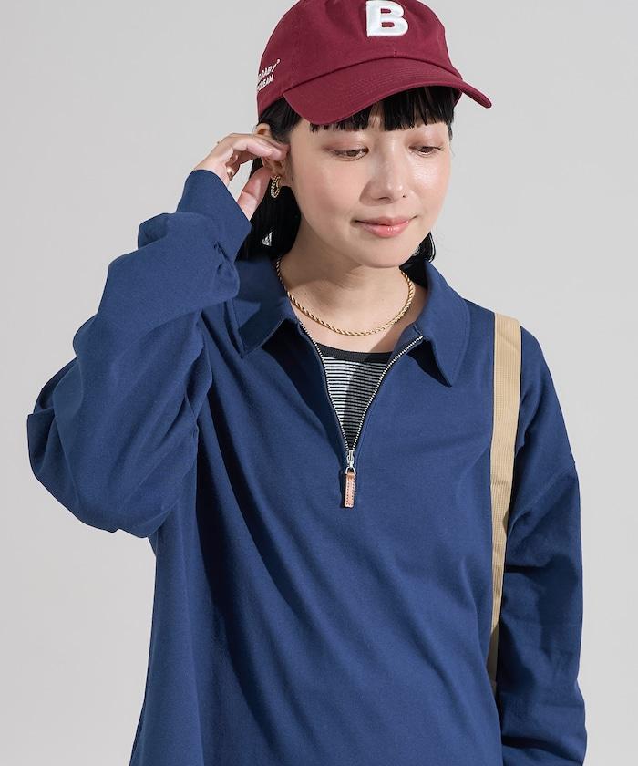 拼色翻領POLO連衣裙