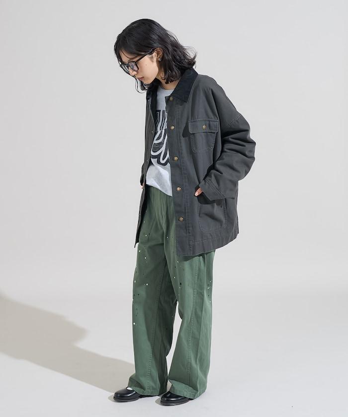 燈芯絨翻領鴨絨夾克