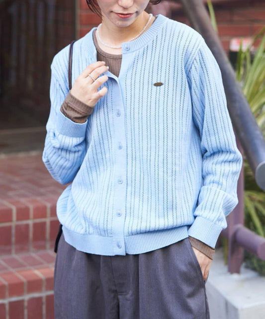 【GEVACO】帶內搭鏤空針織開衫