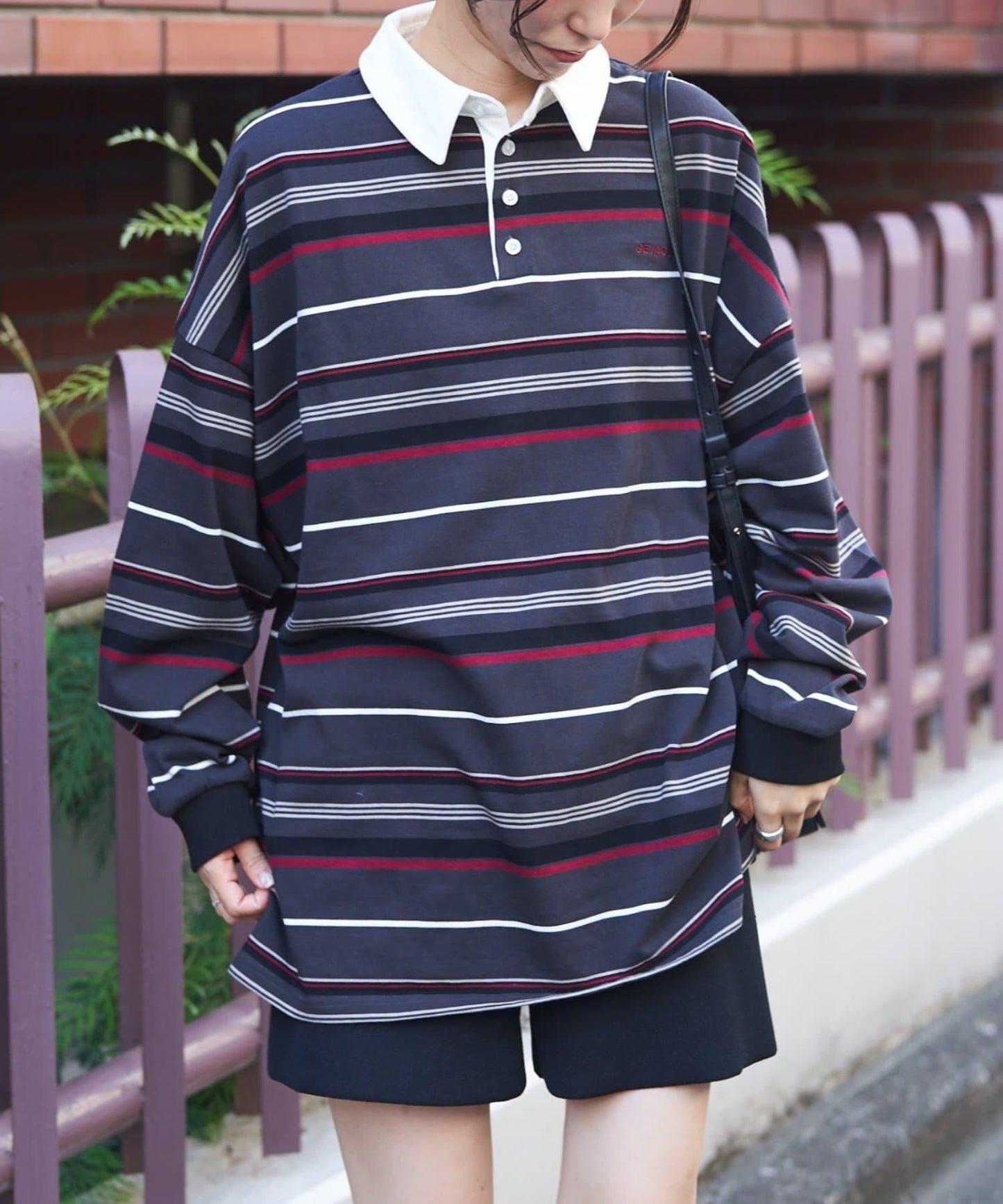 【GEVACO】多色條紋橄欖球衫