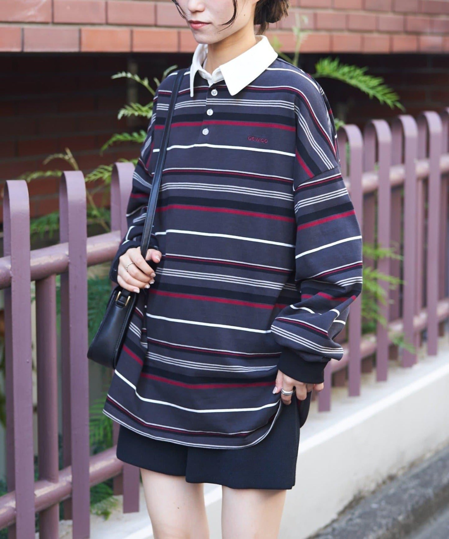 【GEVACO】多色條紋橄欖球衫