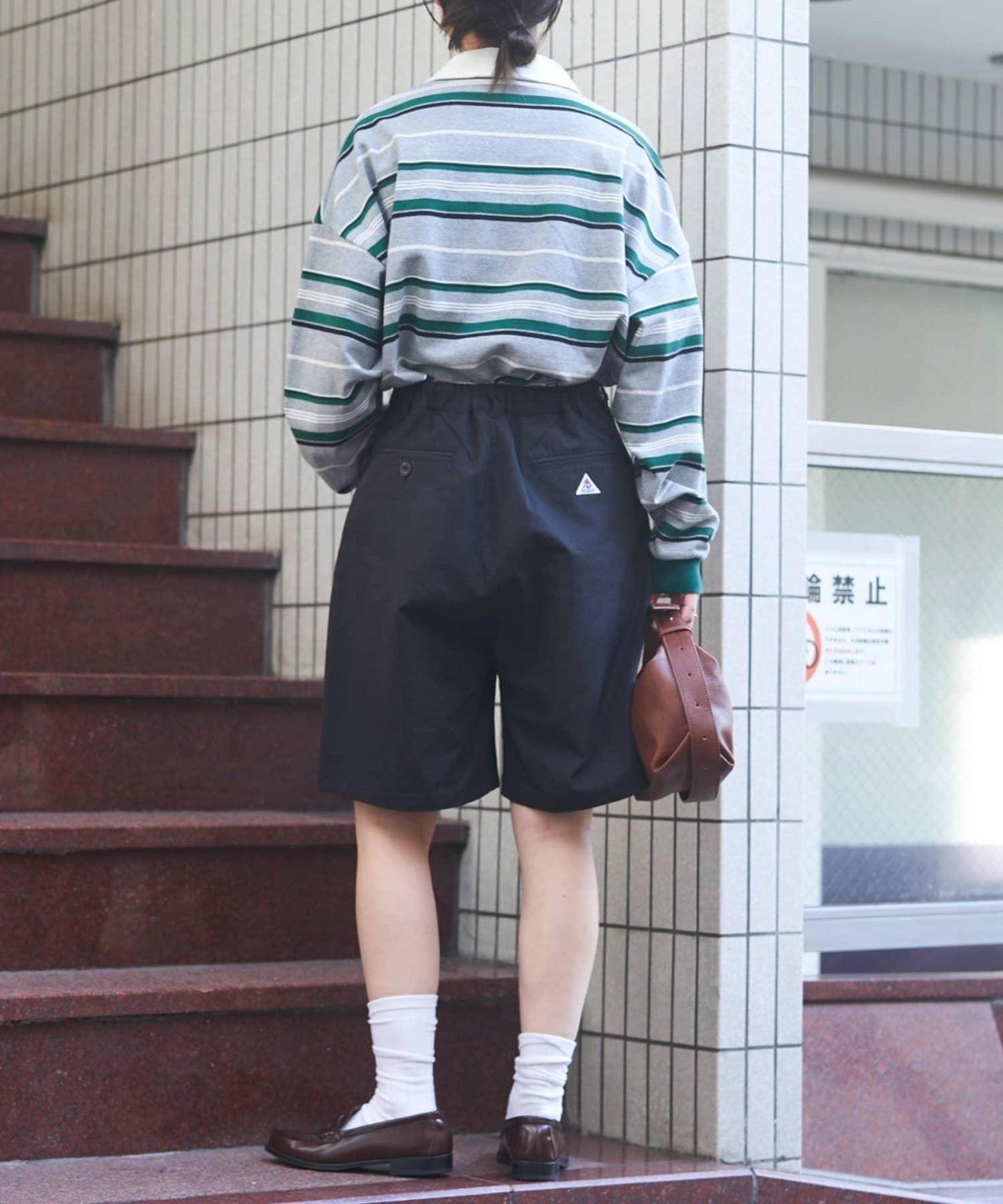 【GEVACO】腰部標籤裝飾中褲