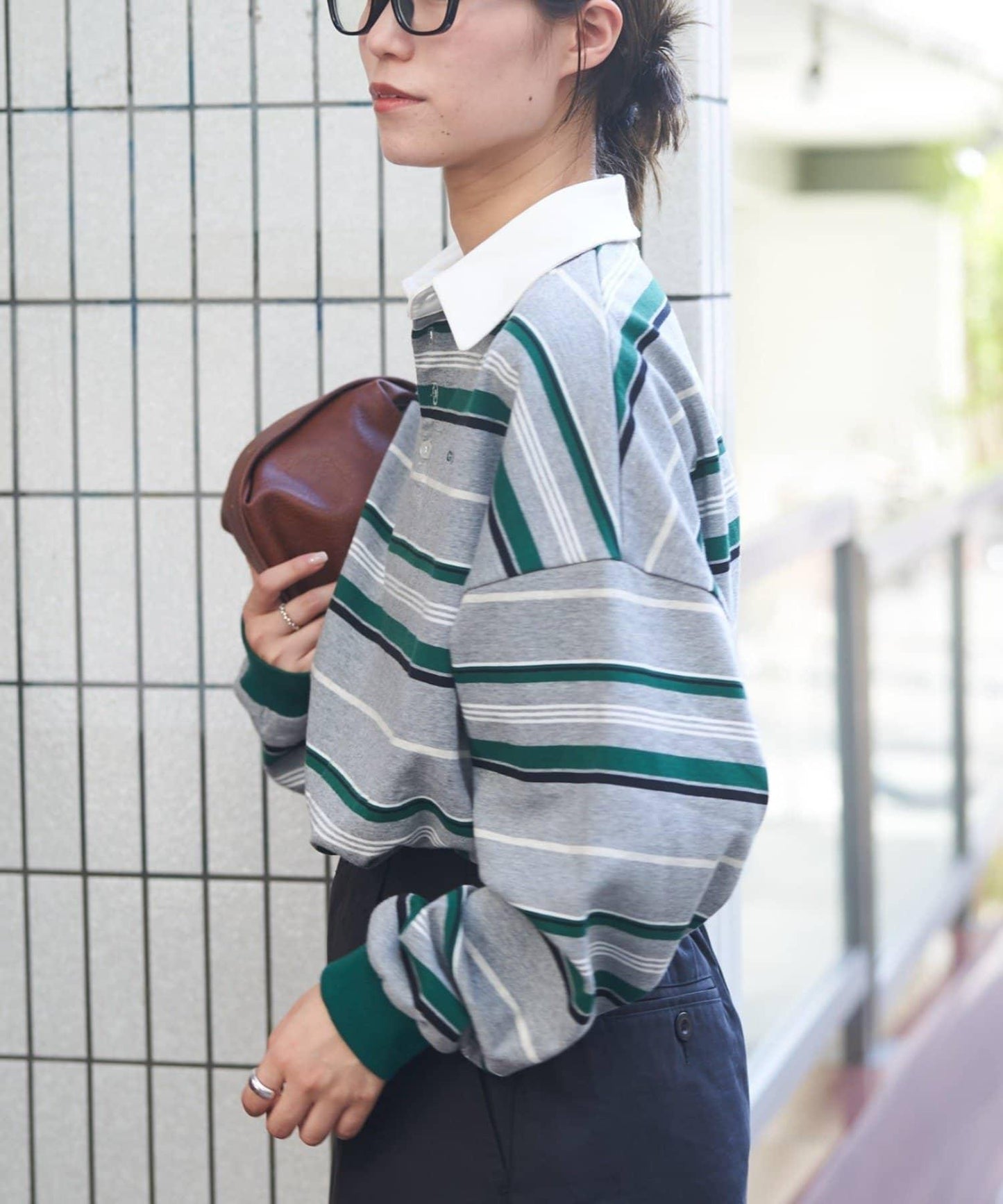 【GEVACO】多色條紋橄欖球衫