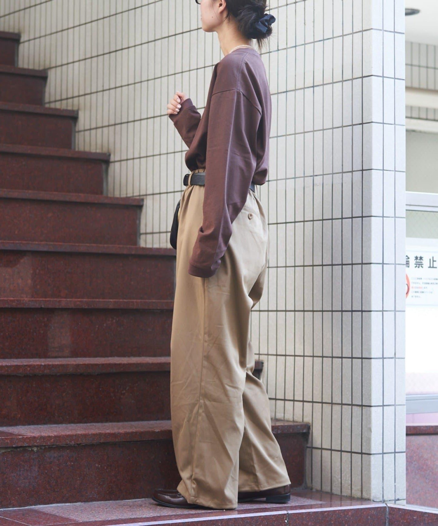 【GEVACO】抽繩休閒西裝褲