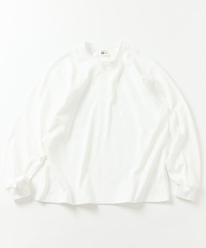 10.5盎司加厚亨利領長袖T恤