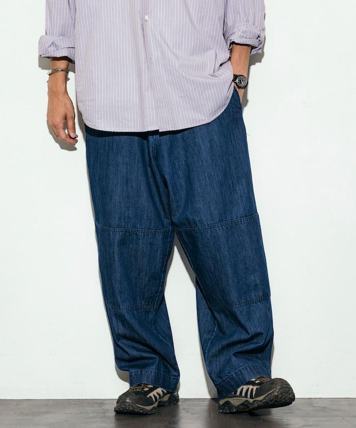 特別款牛仔獵裝雙膝工裝褲