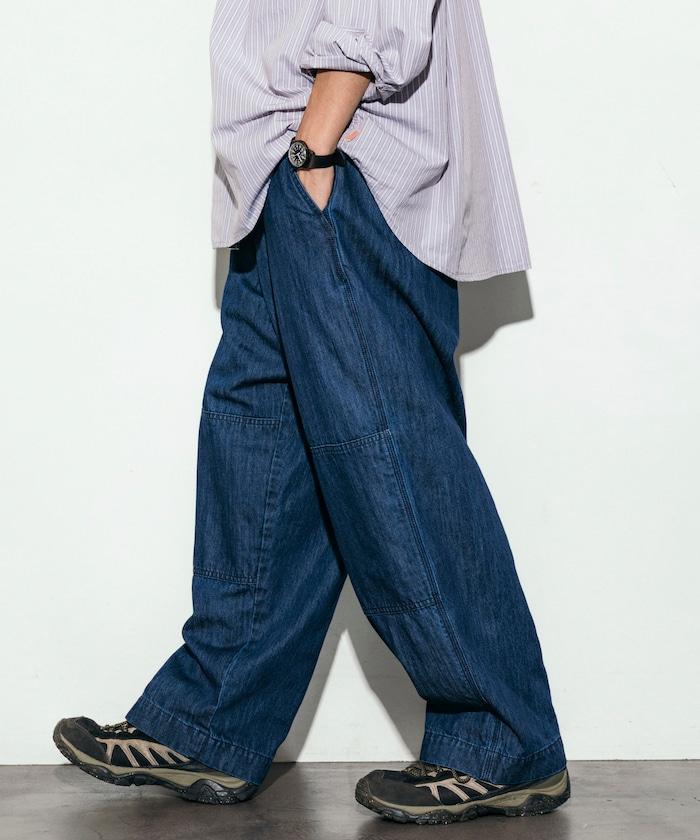 特別款牛仔獵裝雙膝工裝褲