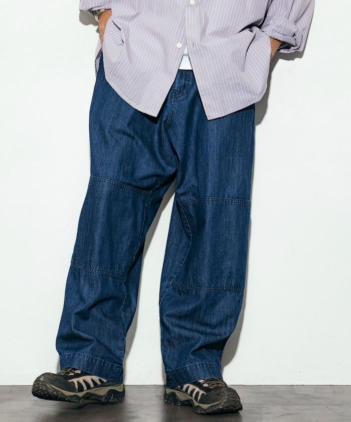 特別款牛仔獵裝雙膝工裝褲