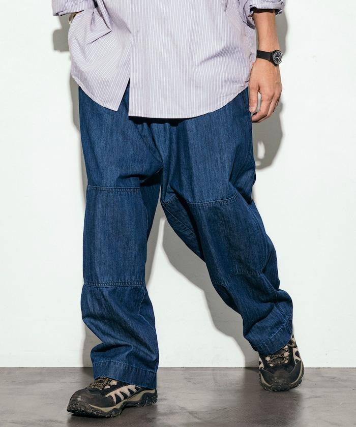 特別款牛仔獵裝雙膝工裝褲