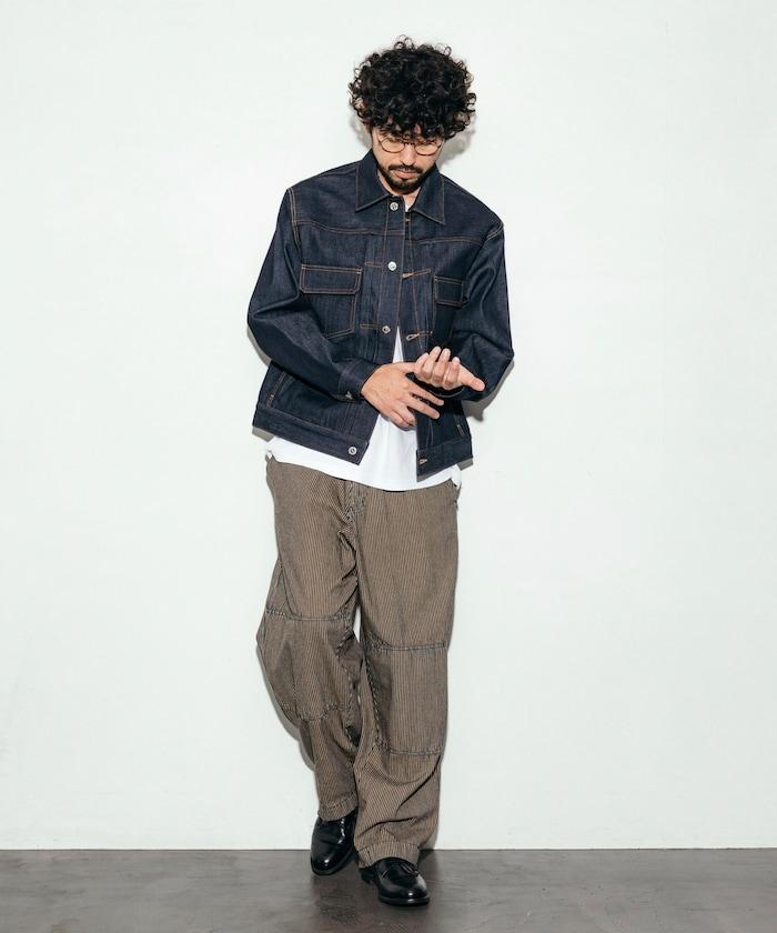 特別款牛仔獵裝雙膝工裝褲