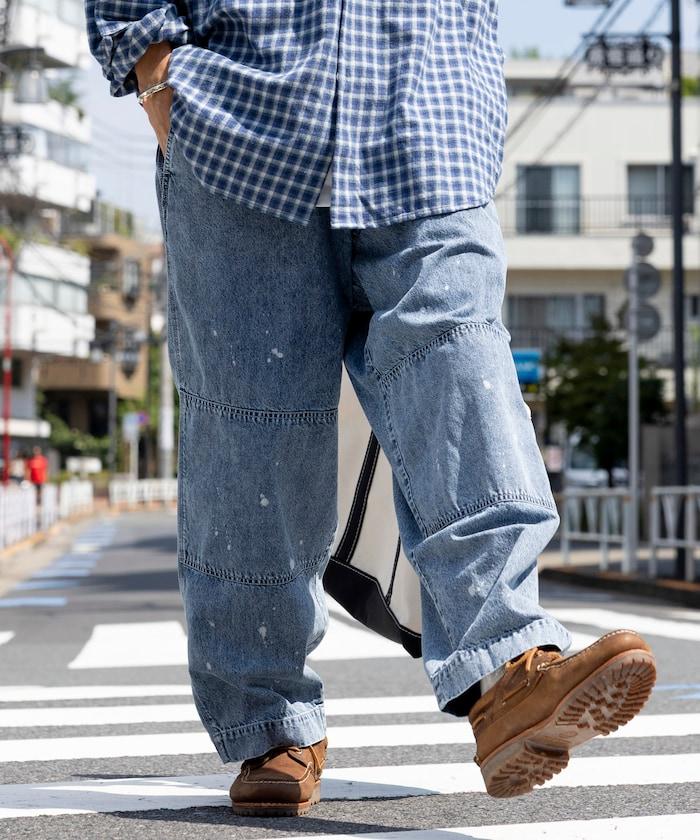 特別款牛仔獵裝雙膝工裝褲