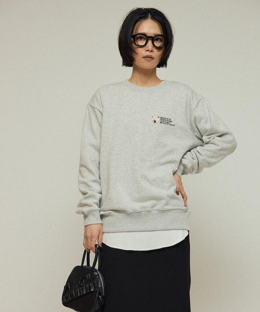 有機棉動物刺繡衛衣 / 寬鬆版型 / 毛圈衛衣