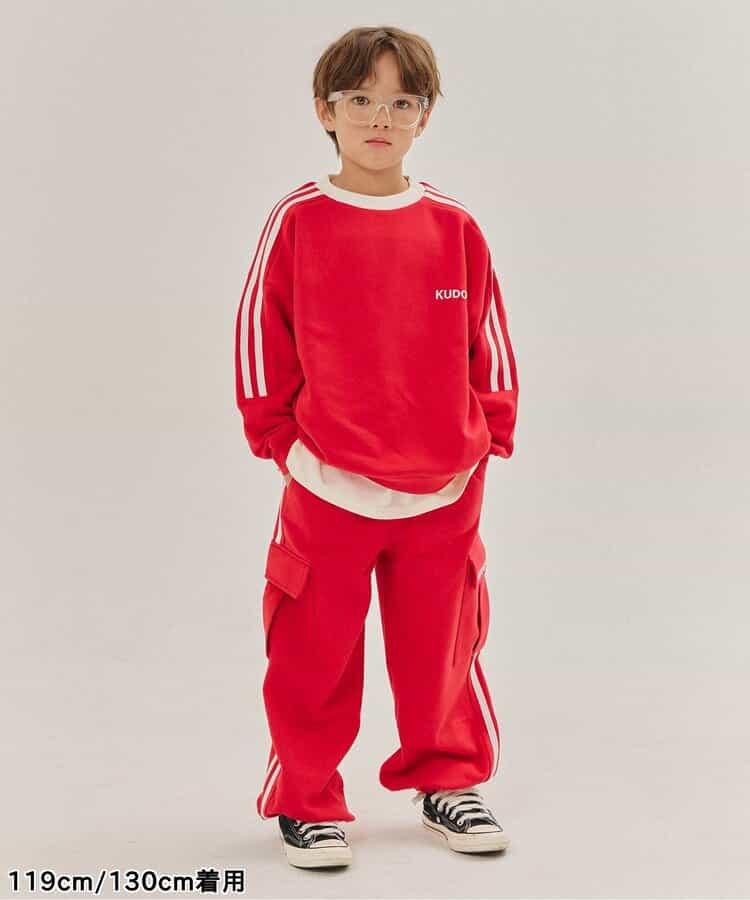 KUDOS 側邊條紋長褲(可成套搭配) 10分褲