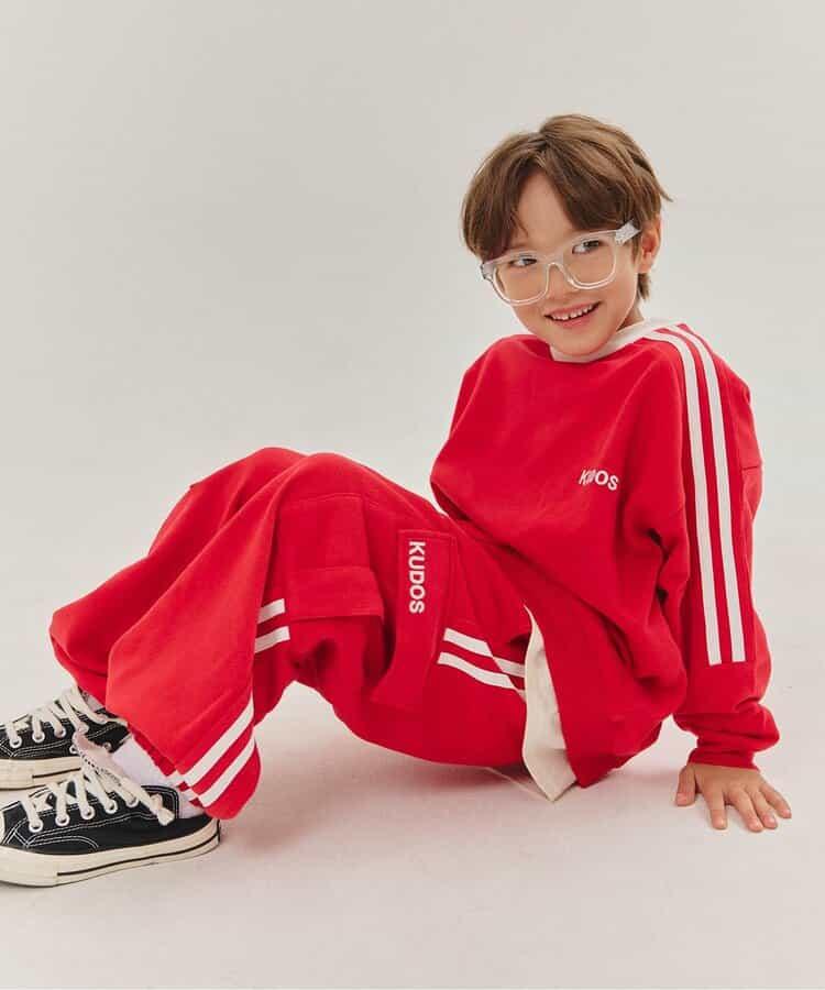 KUDOS 側邊條紋長褲(可成套搭配) 10分褲