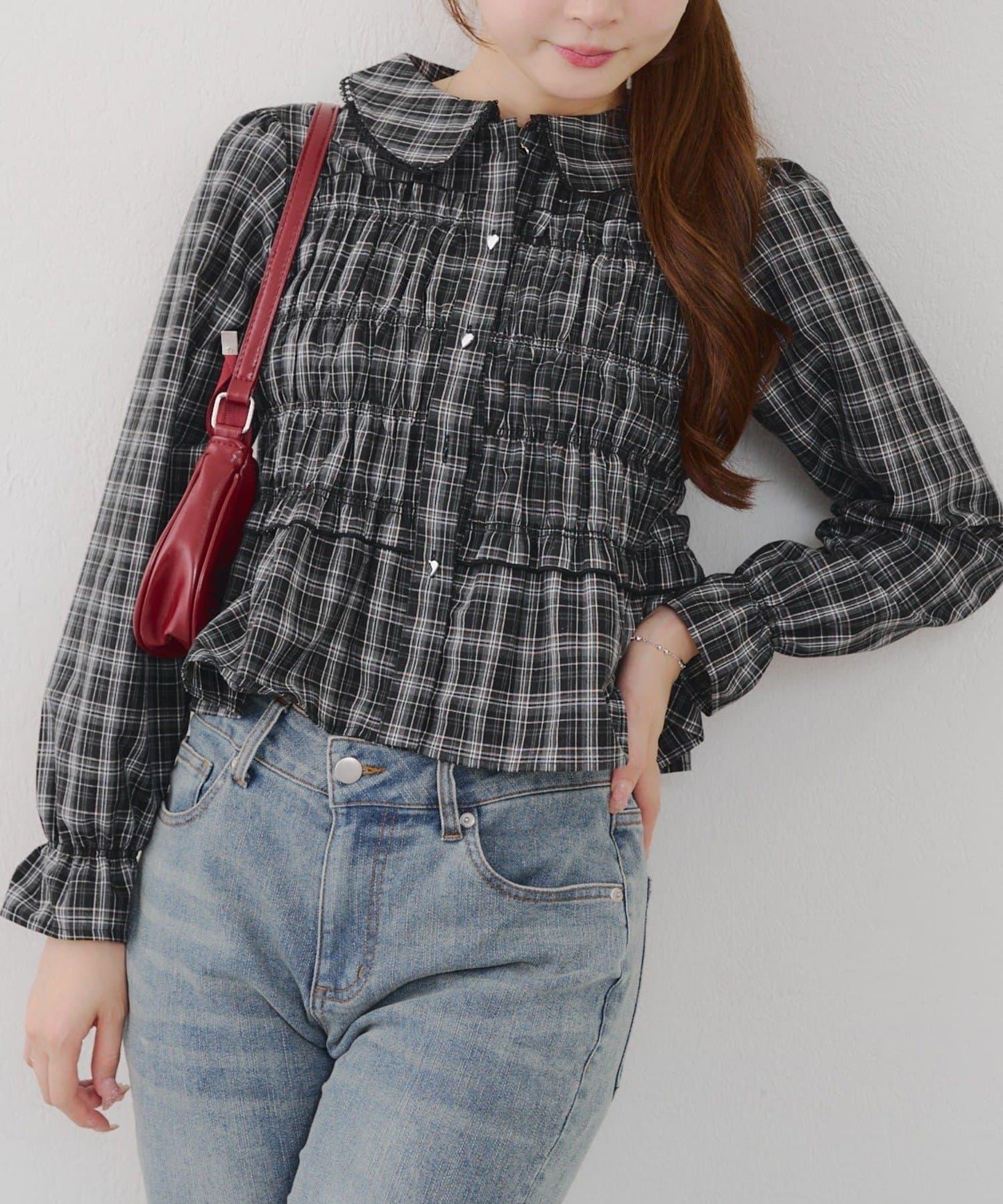 【RMAF】褶皺大翻領襯衫