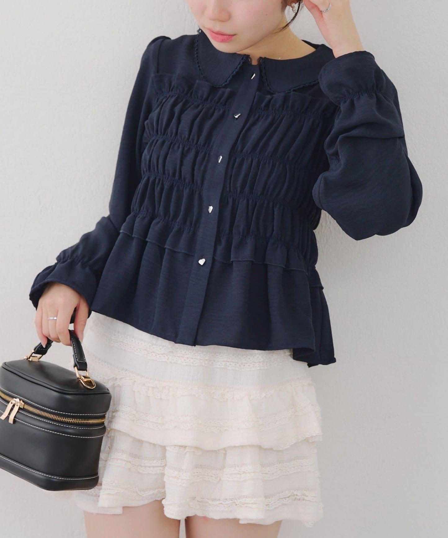 【RMAF】褶皺大翻領襯衫