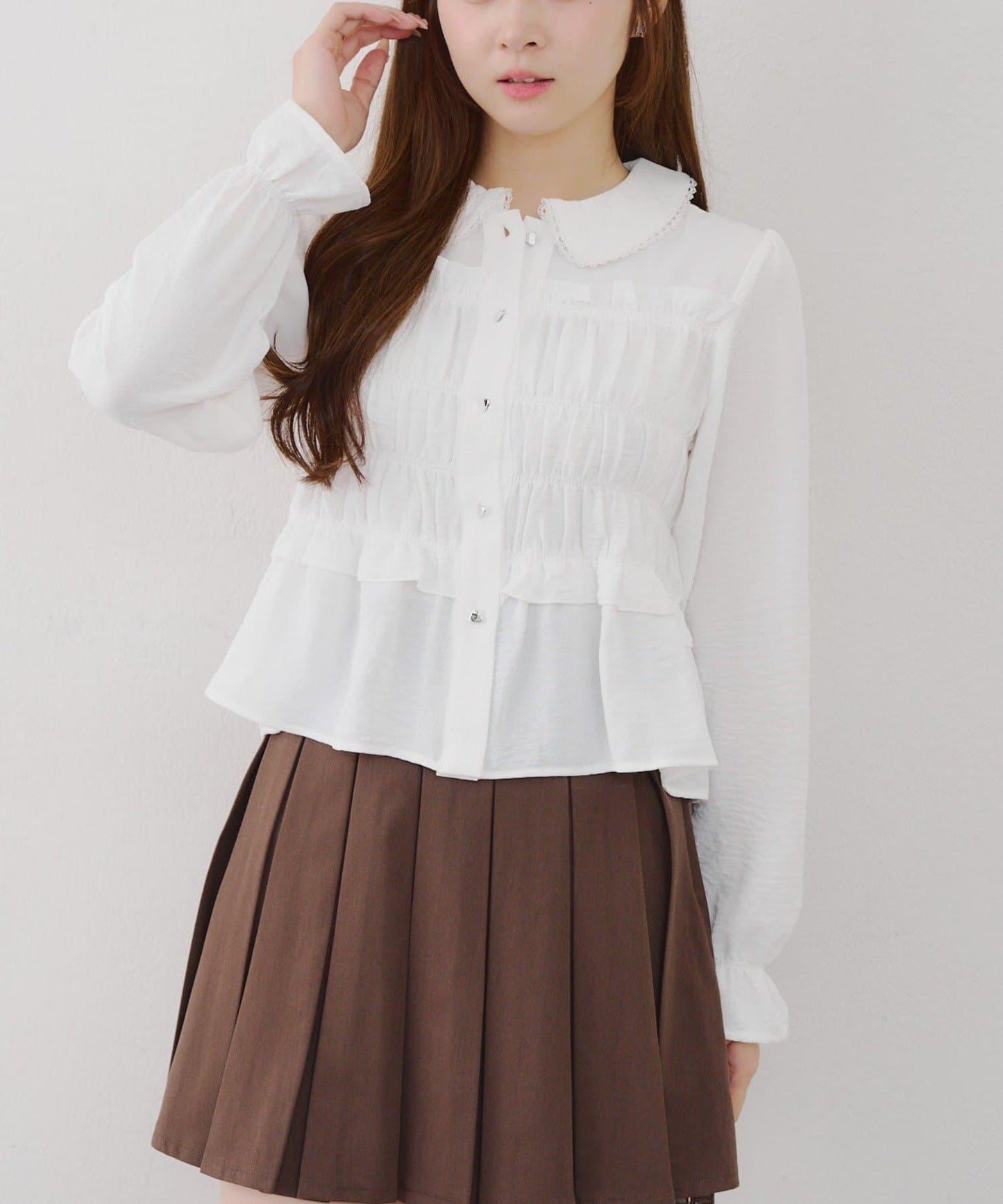 【RMAF】褶皺大翻領襯衫