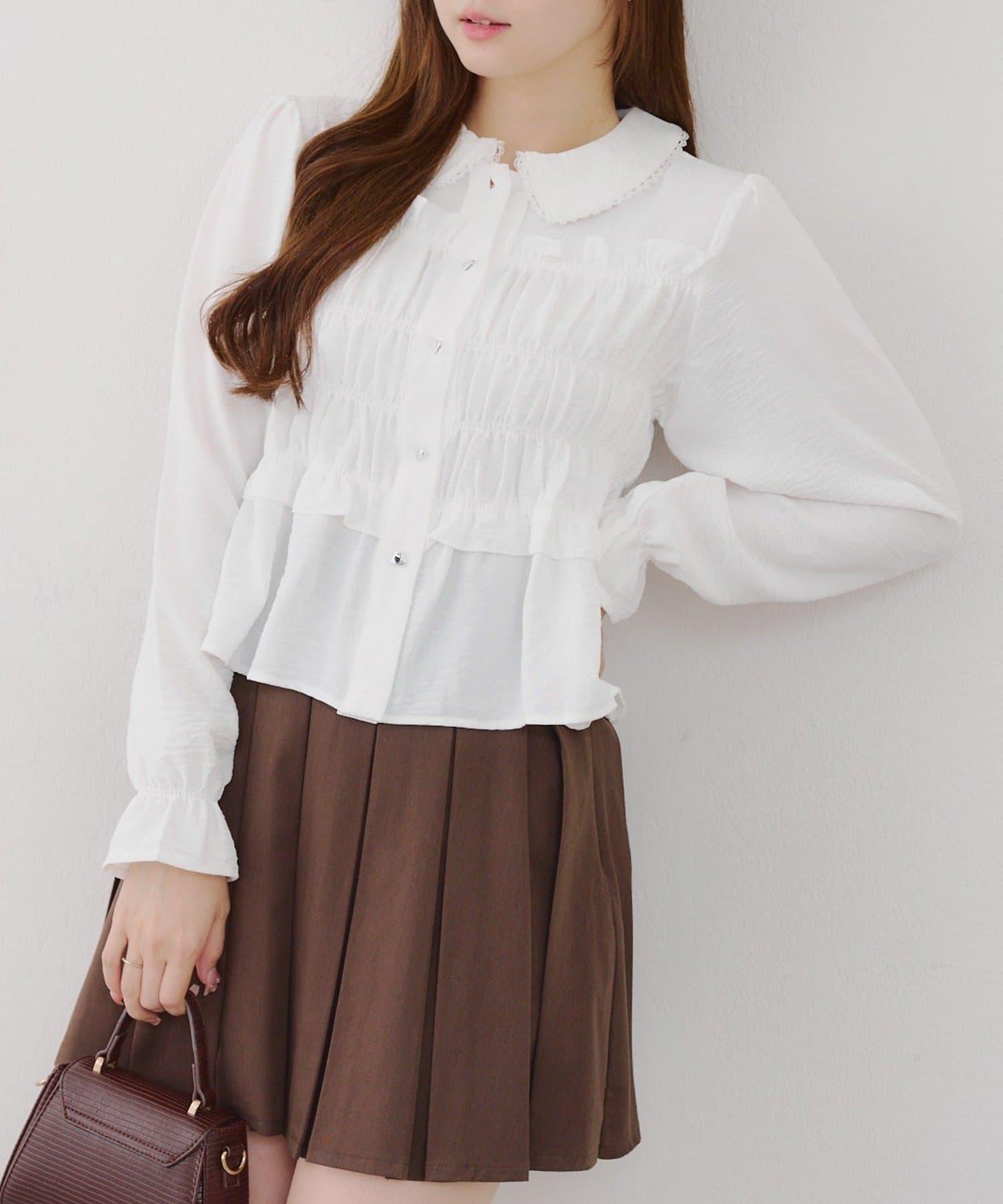 【RMAF】褶皺大翻領襯衫