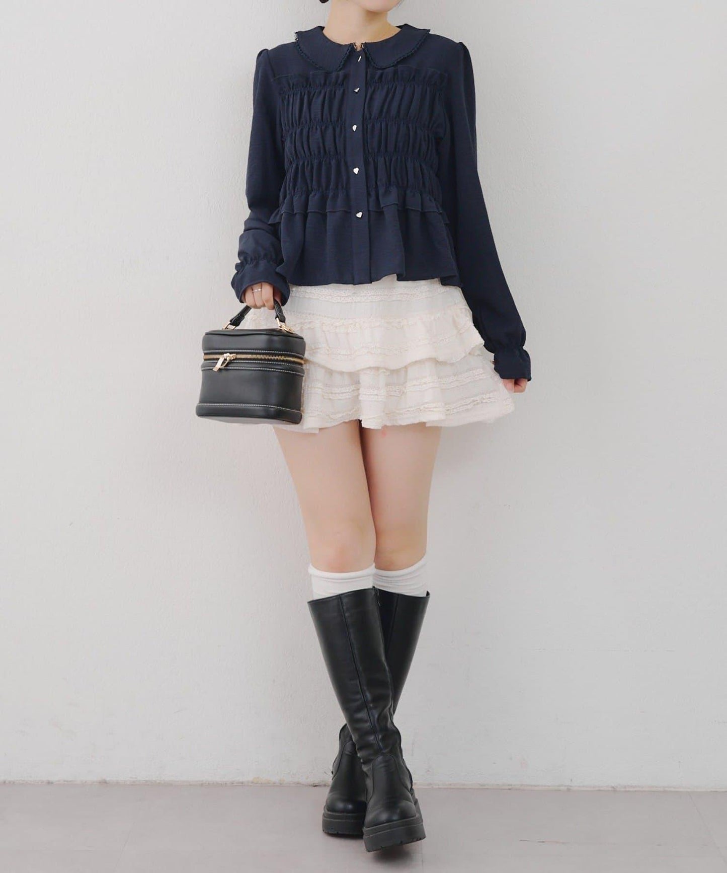 【RMAF】褶皺大翻領襯衫