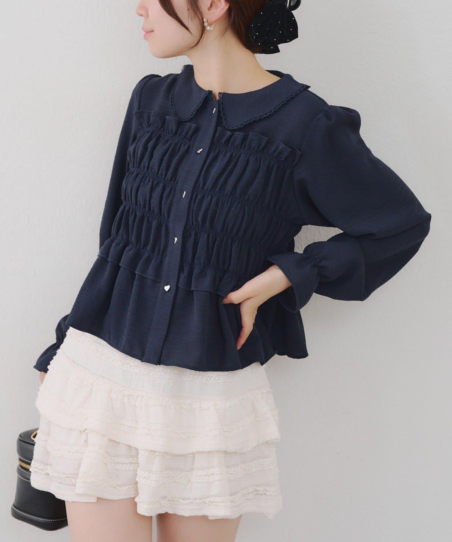 【RMAF】褶皺大翻領襯衫