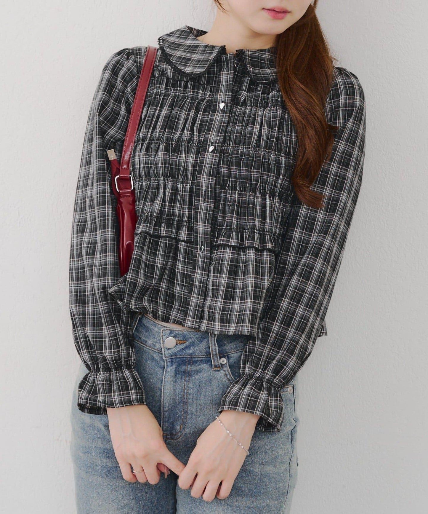 【RMAF】褶皺大翻領襯衫