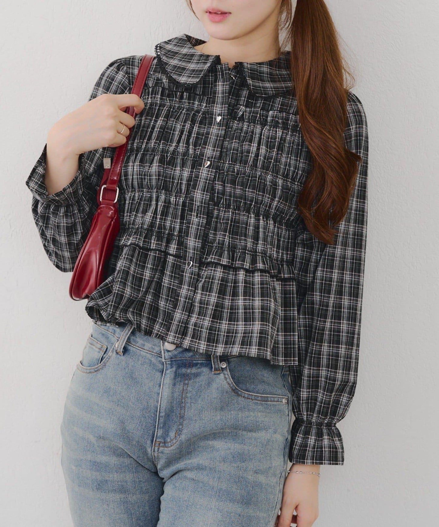 【RMAF】褶皺大翻領襯衫