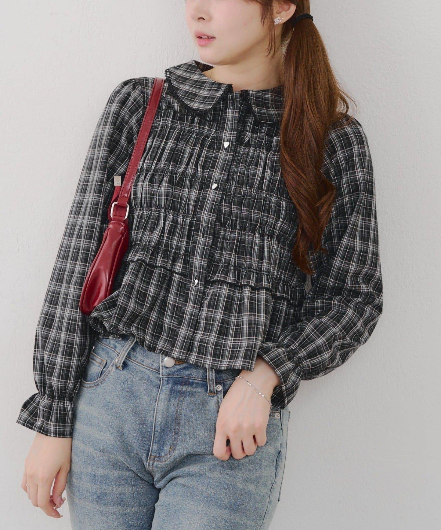 【RMAF】褶皺大翻領襯衫