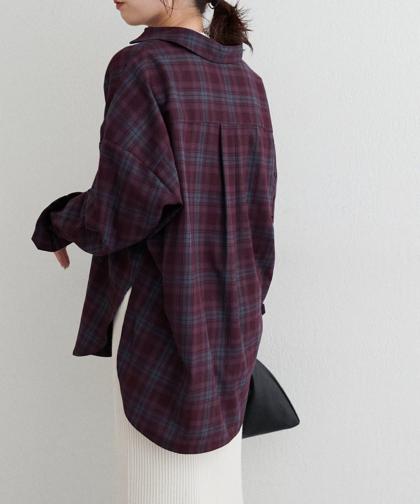 格紋襯衫套頭衫