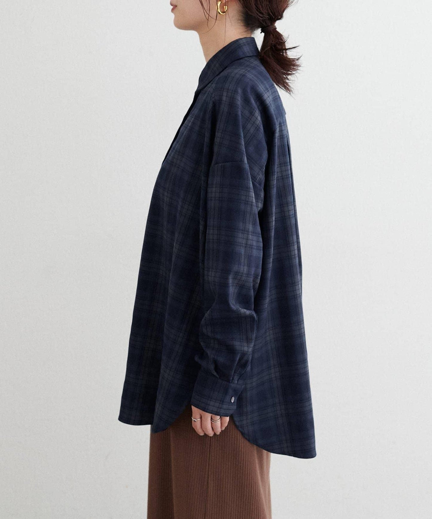 格紋襯衫套頭衫