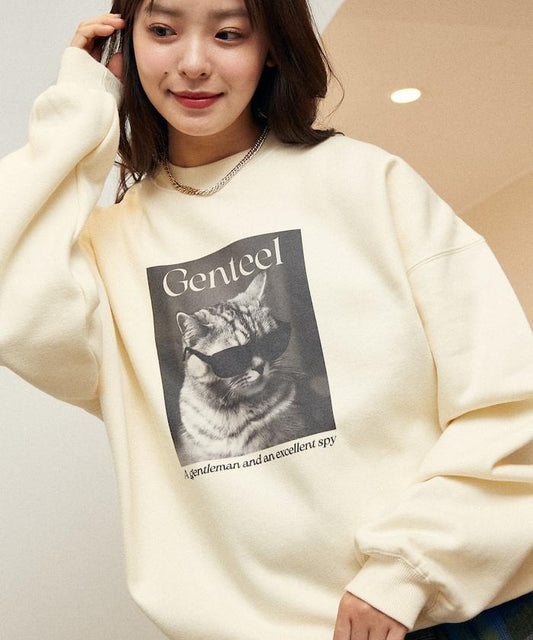 Gentee 貓咪 內加絨衛衣