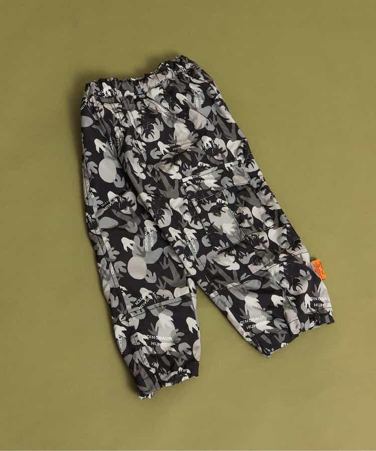 恐龍腳印迷彩寬鬆長褲 10分丈