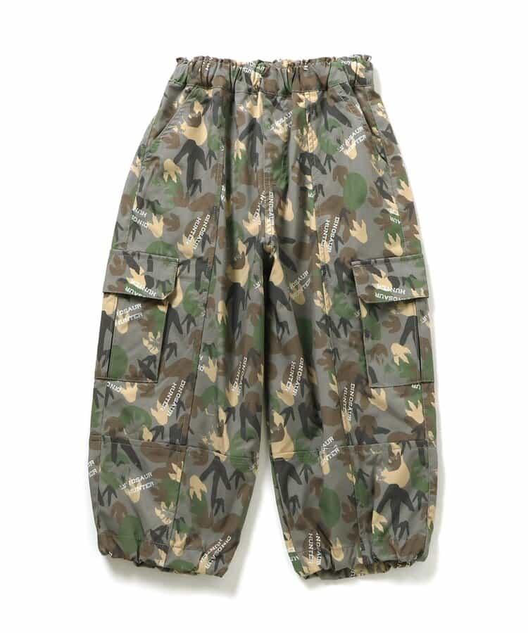 恐龍腳印迷彩寬鬆長褲 10分丈