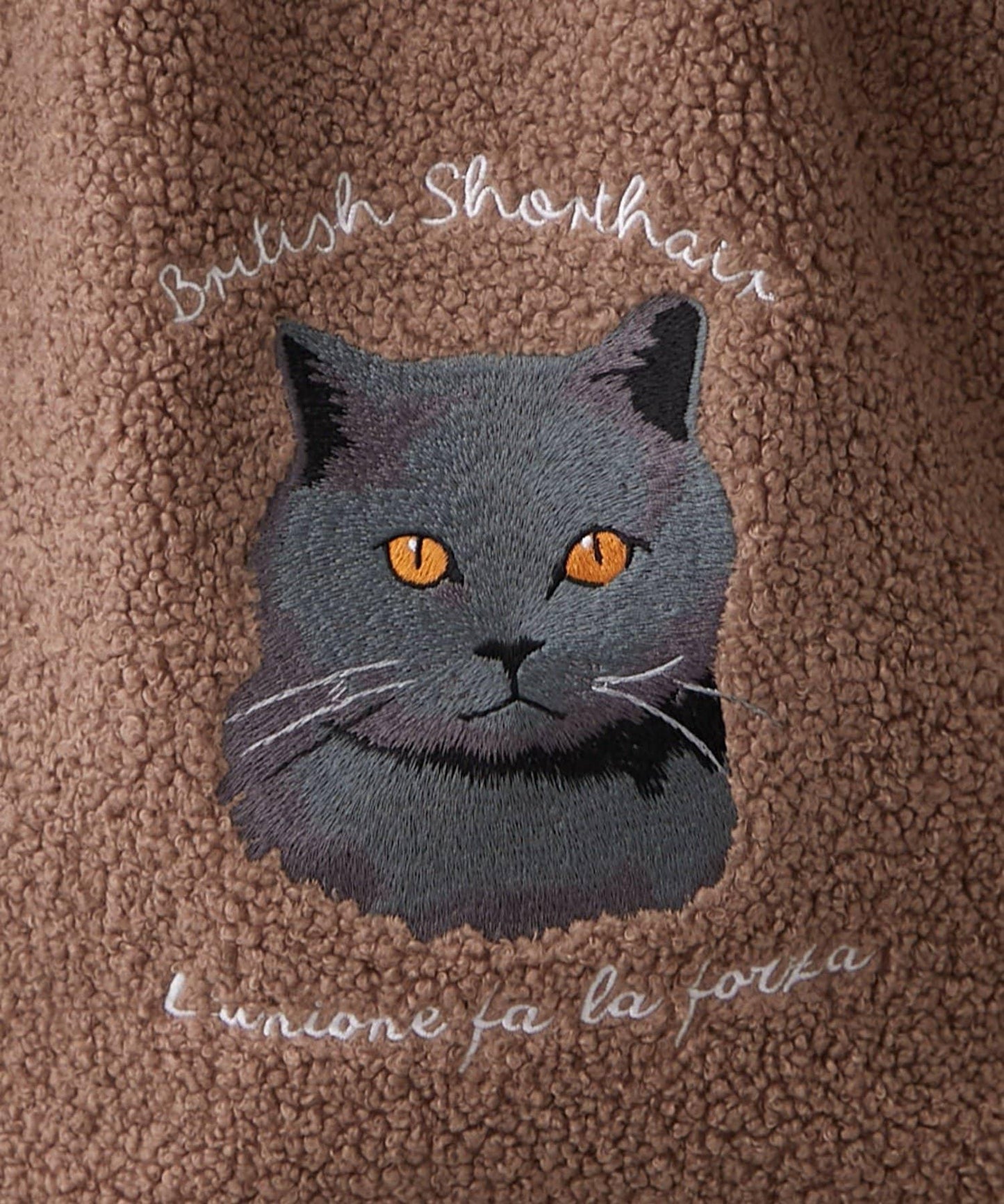 動物刺繡燈芯絨羊羔絨托特包